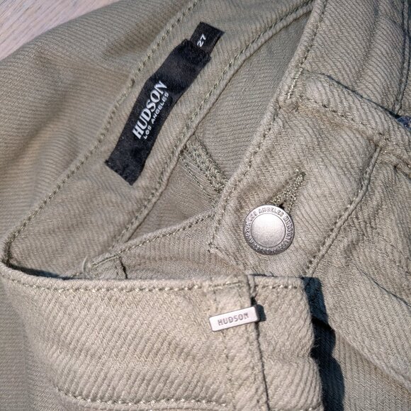 HUDSON Holly High Rise Crop Flare Green Pants - Size 27, 100% Cotton - MSRP $245 - Picture 8 of 8